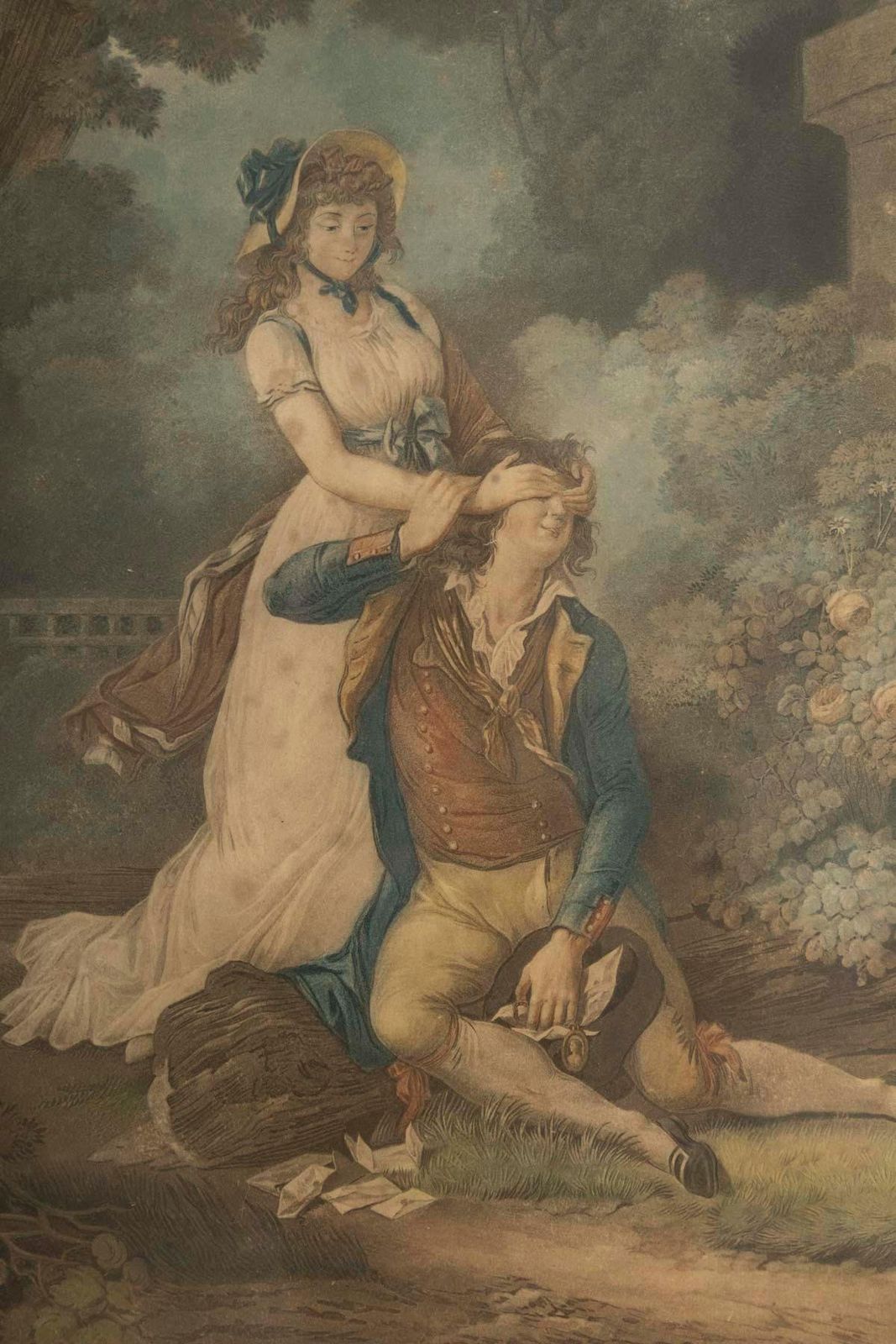 Pair Of Watercolours By Schall P And Descourtis, Napoleon III Period. photo Art