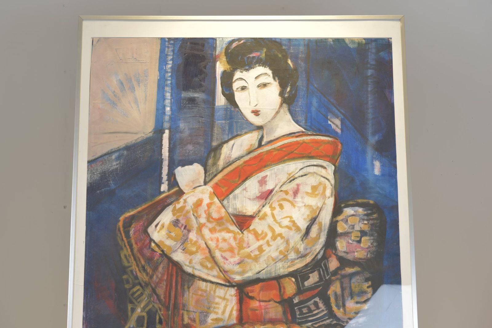 Japanese Woman, Uta Göhring Zumpe, Mixed Media, Circa 2000 photo furniture