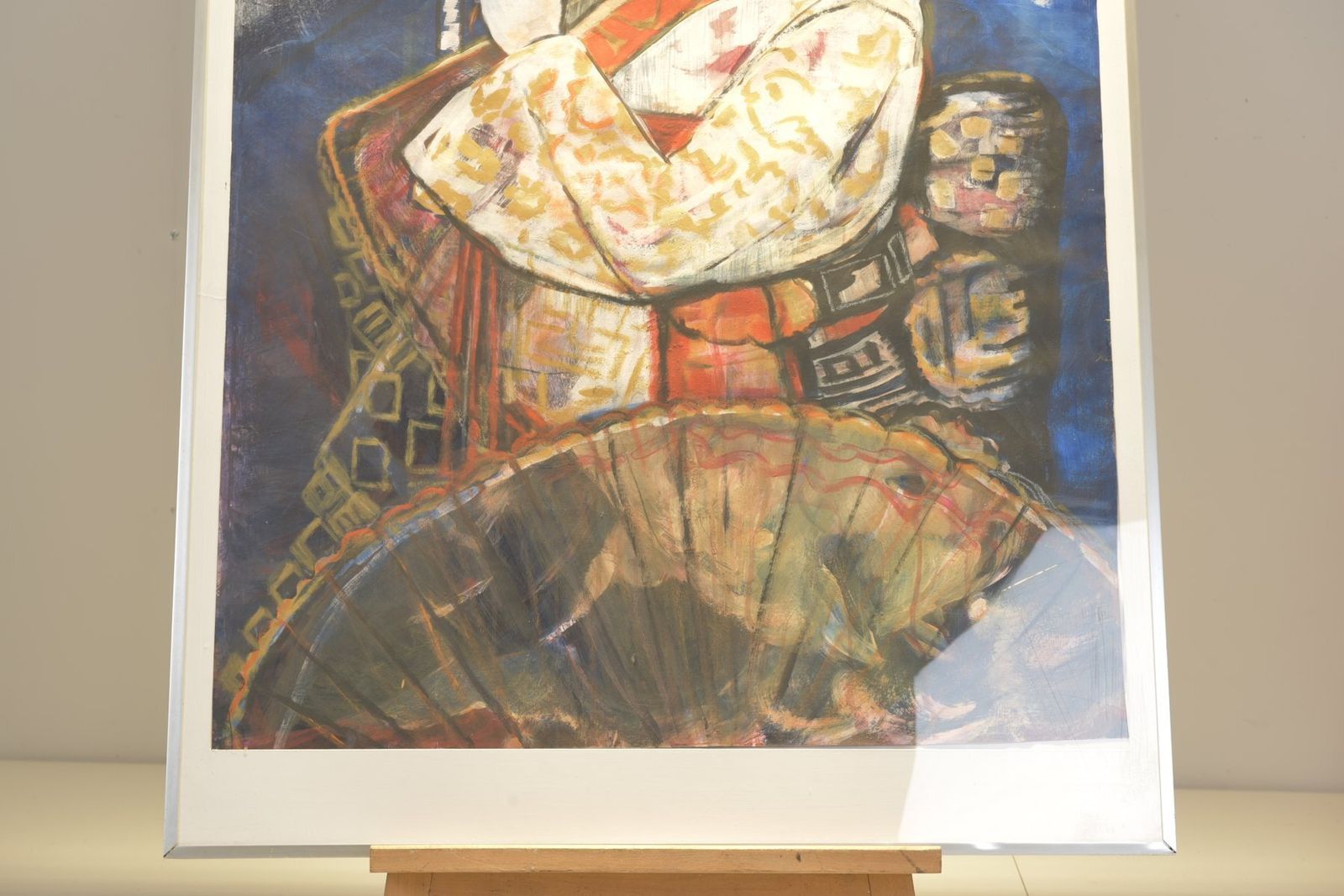 Japanese Woman, Uta Göhring Zumpe, Mixed Media, Circa 2000 photo Art