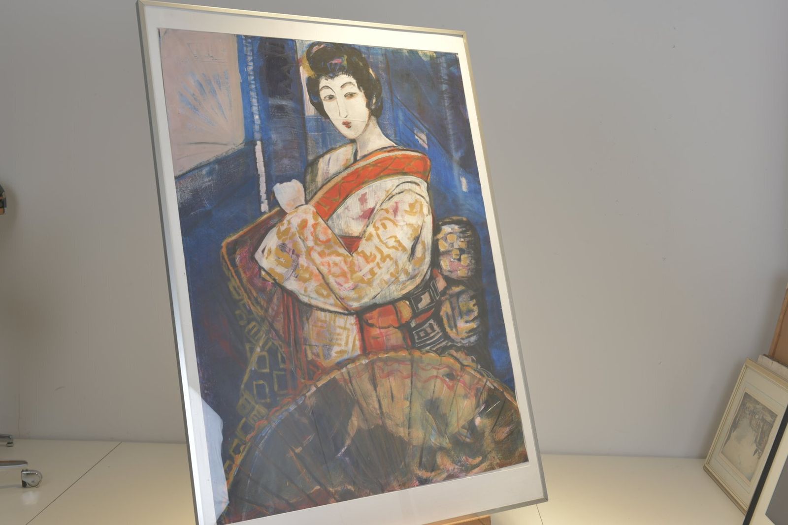 Japanese Woman, Uta Göhring Zumpe, Mixed Media, Circa 2000 photo 1925.0