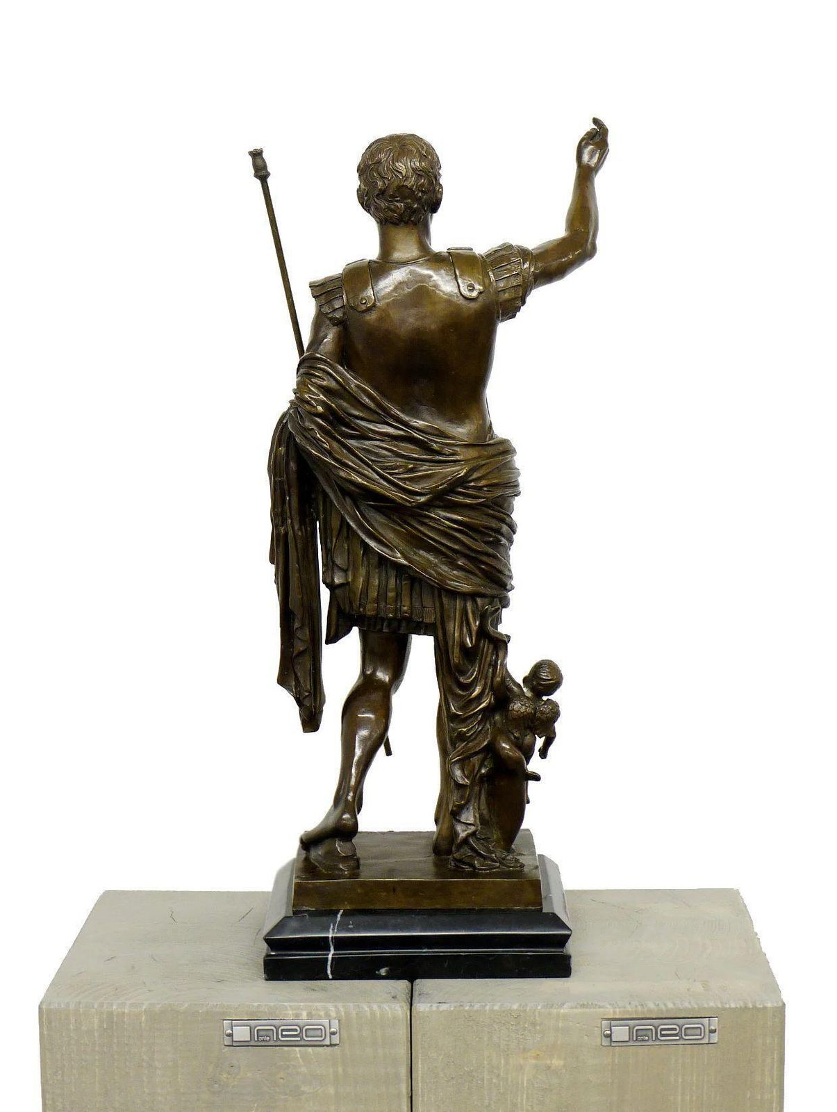 Bronze Statue Of Emperor Augustus, Roman Imperial Sculpture photo buy