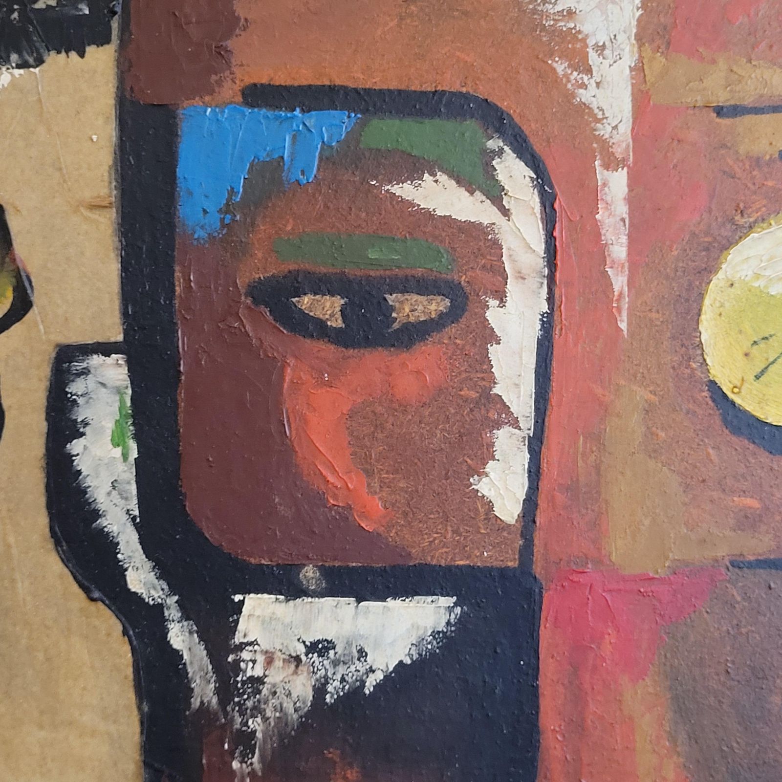 Cubist Inspired Portrait, Oil On Board, Framed, Late 20th Century By Marius Oddo photo 843.0