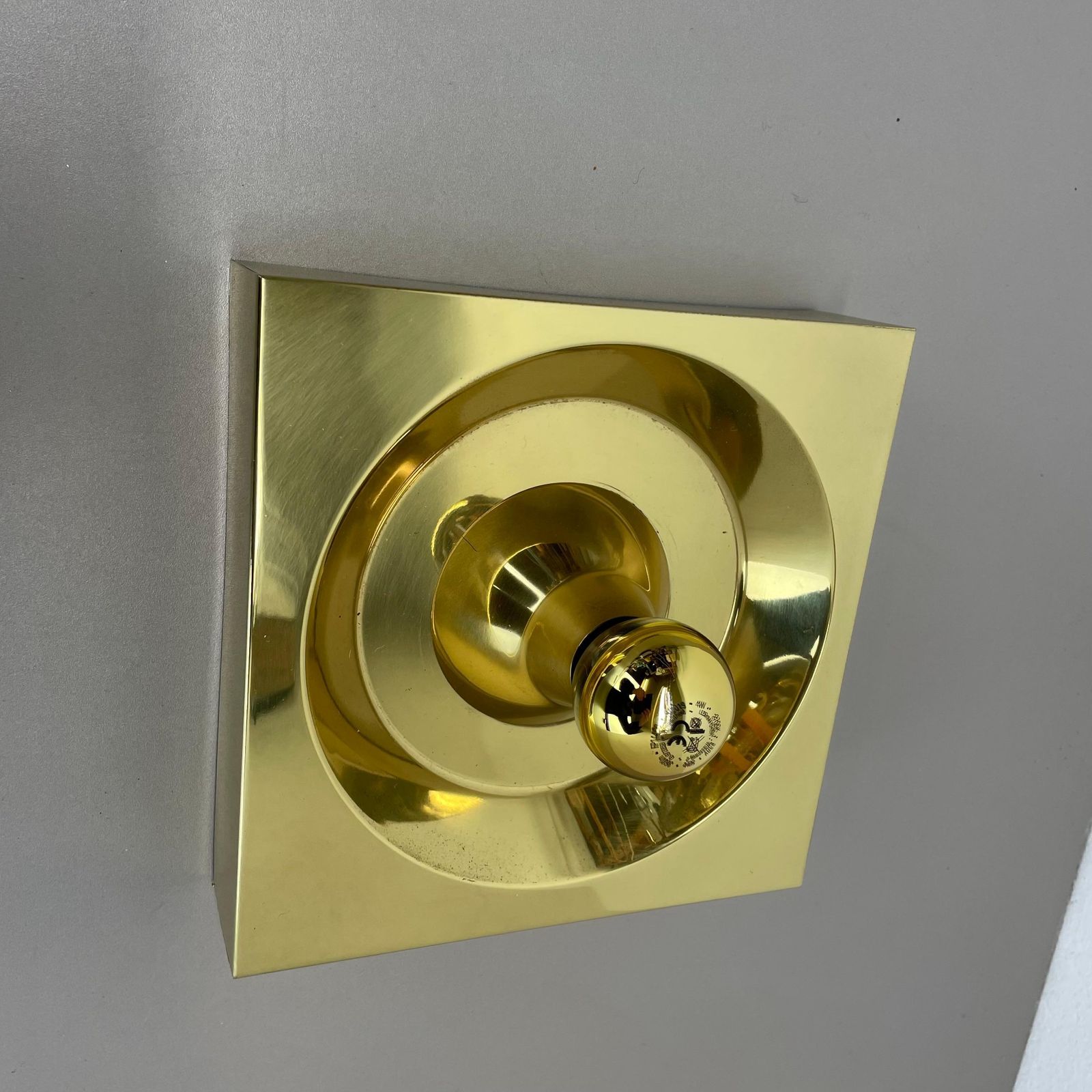 photo furniture Rare Brass Pop Art Metal Wall Light By Klaus Hempel For Kaiser Leuchten, 1970s