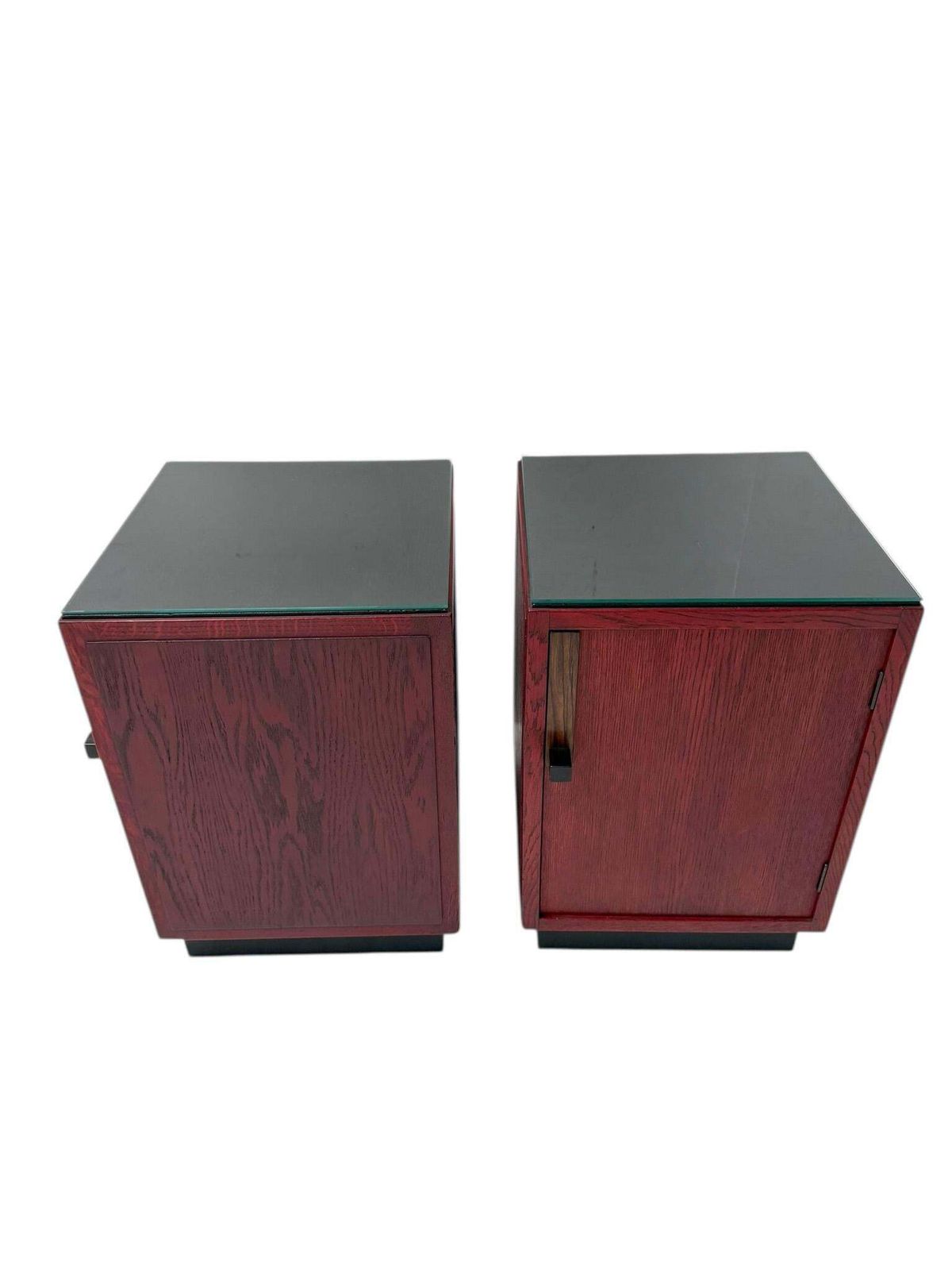 Two Art Deco Modernist Nightstands By A.H. Jansen For L.O.V. Oosterbeek, 1920s photo vinterior