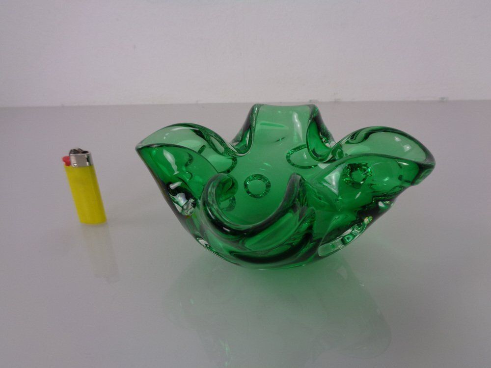 Green Sommerso Murano Glass Ashtray, Italy, 1960s photo Home Decor