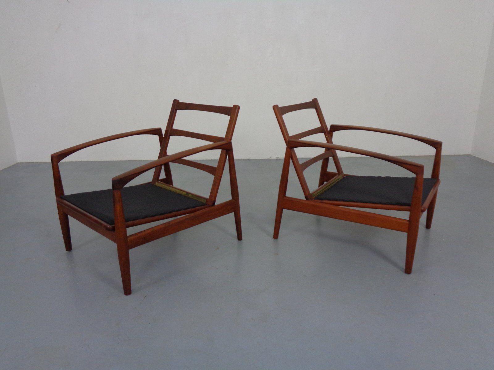 2788.0 Goldfeder Teak Armchairs From Carl Straub, Germany, 1950s, Set Of 2 photo