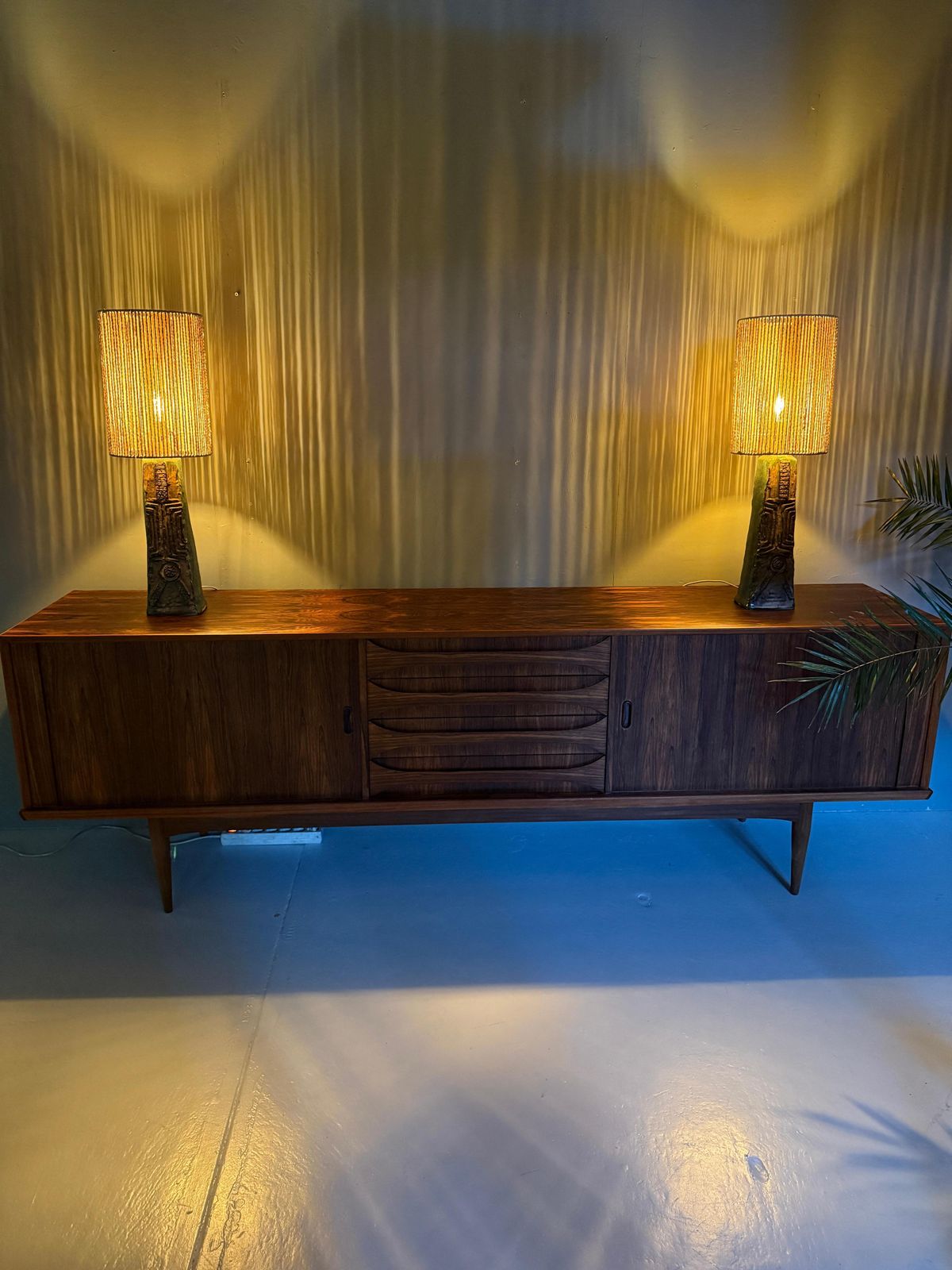 Bernard Rooke Ceramic Table Lamps  Set  England 1960 photo 4138.0