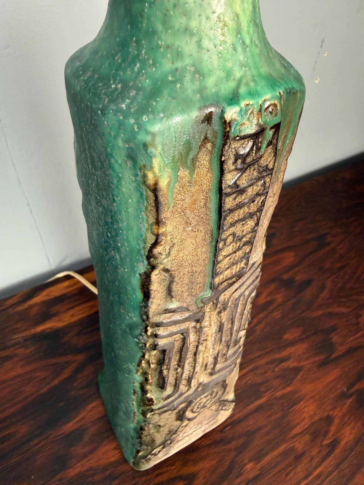 Bernard Rooke Ceramic Table Lamps  Set  England 1960 photo vinterior