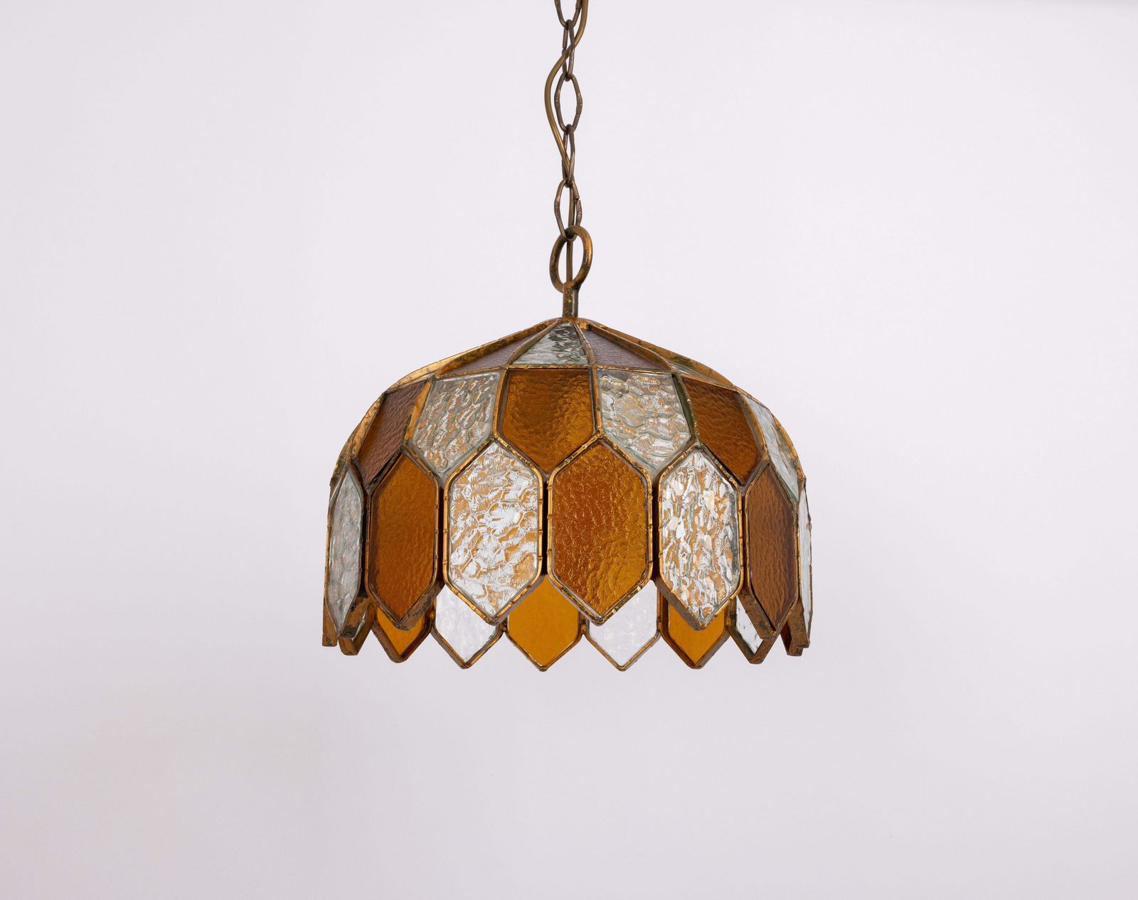 Albano Poliarte Brutalist Pendant Lamp By Longobard, Italy, 1970s photo Lighting
