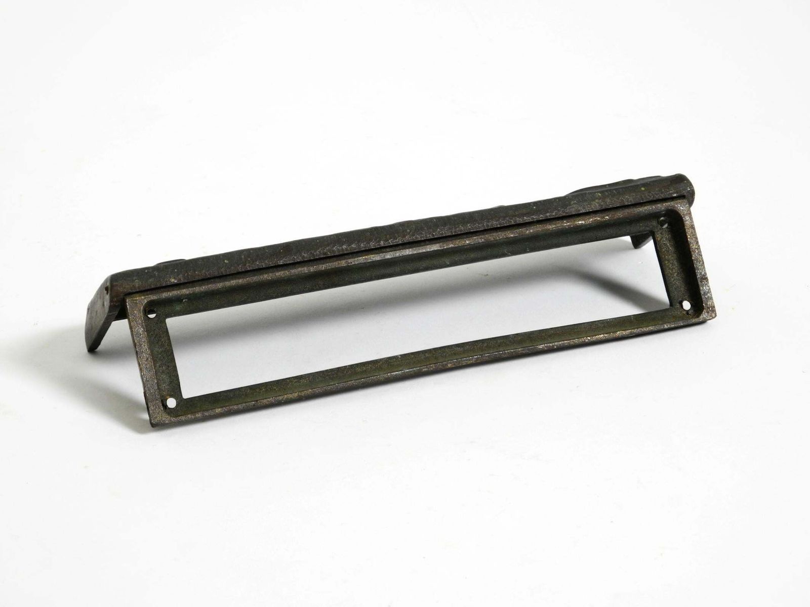 photo vinterior A Set Of Solid, Heavy 1970s Brutalist Pull Handles With Letter Slot And Doorbell