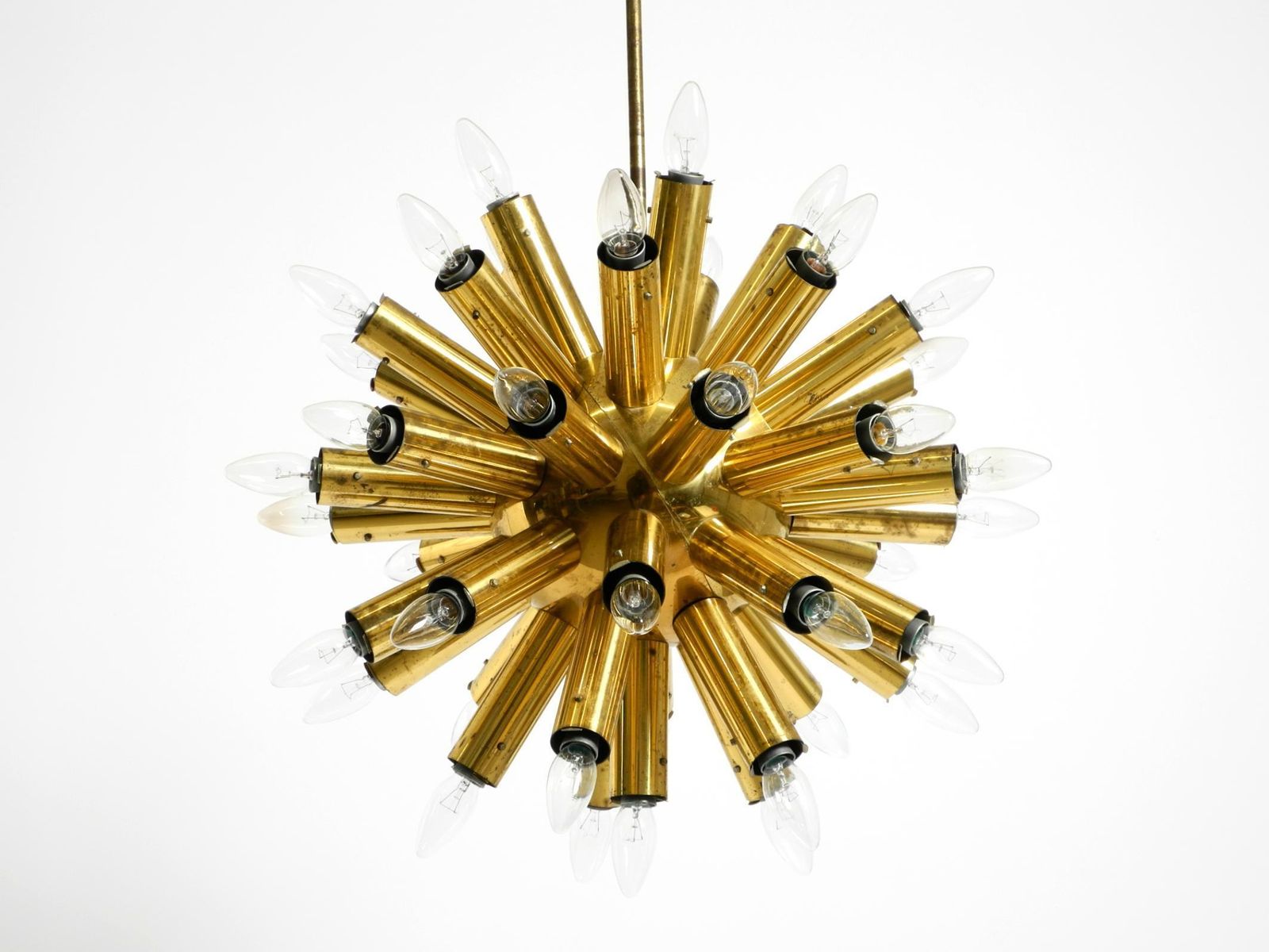 Xxl 1960s Space Age Brass Ceiling Lamp By J.T. Kalmar With 43 Arms  66cm  26" photo furniture