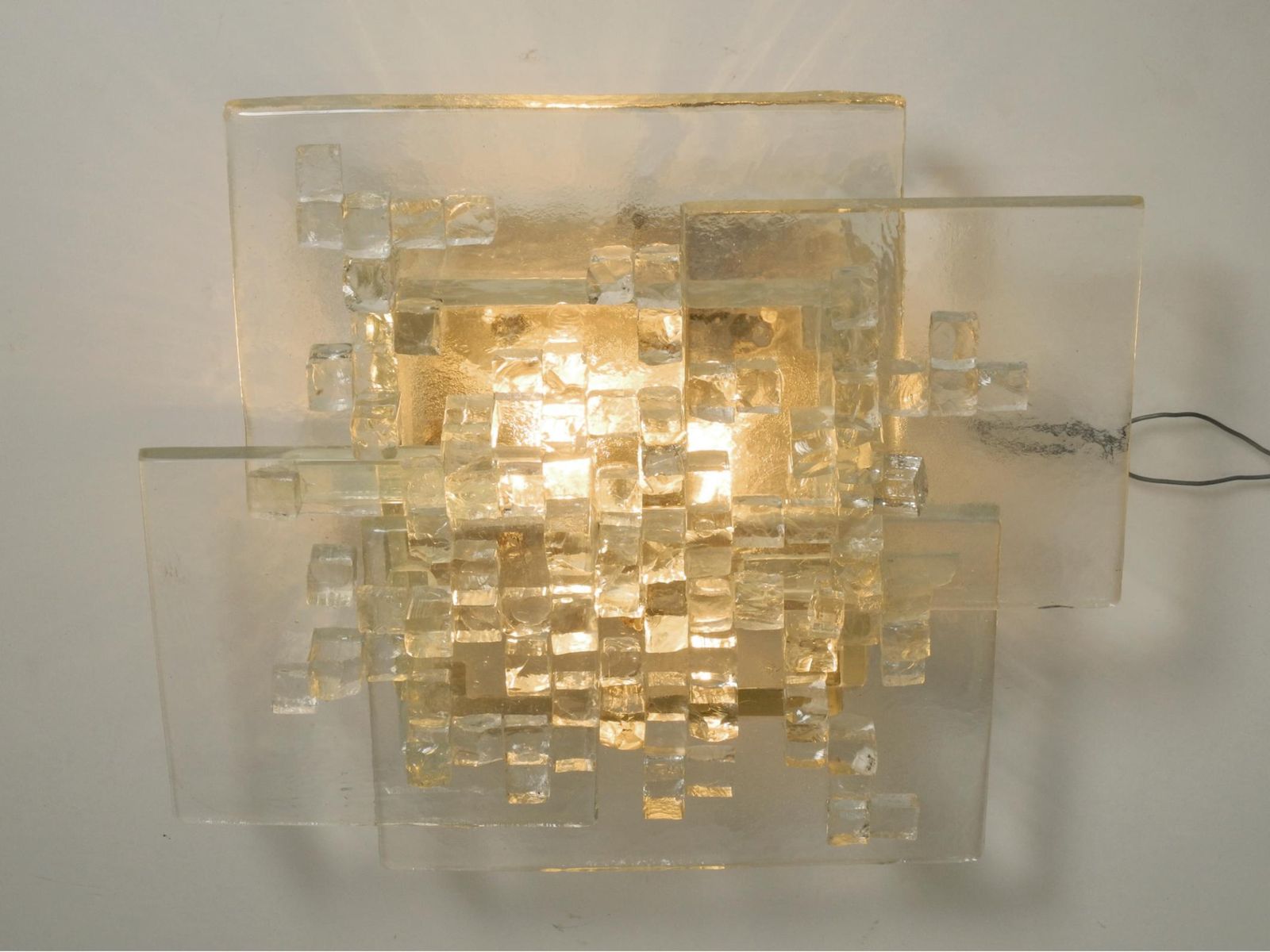 Wall Lamp Made Of Murano Glass By Albano Poli For Poliarte, Italy, 1970s photo vintage