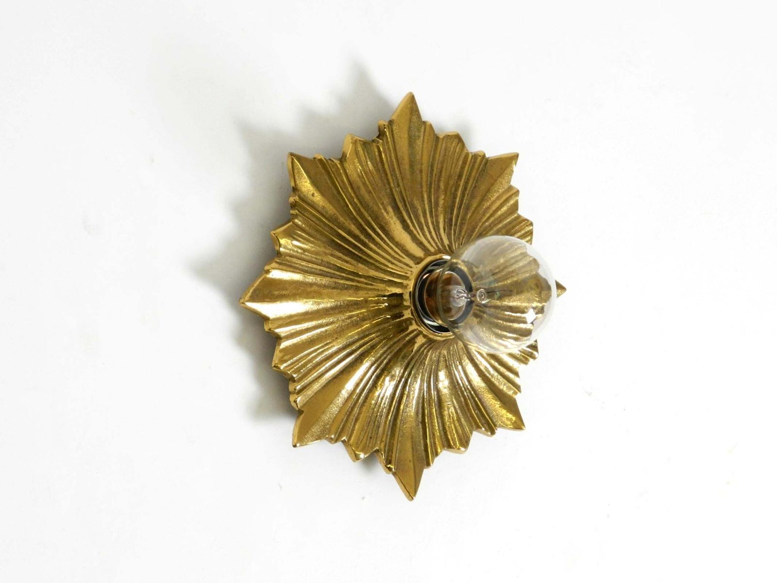 1960s Space Age Star Design Wall Or Ceiling Lamps In Bronze photo 524.0