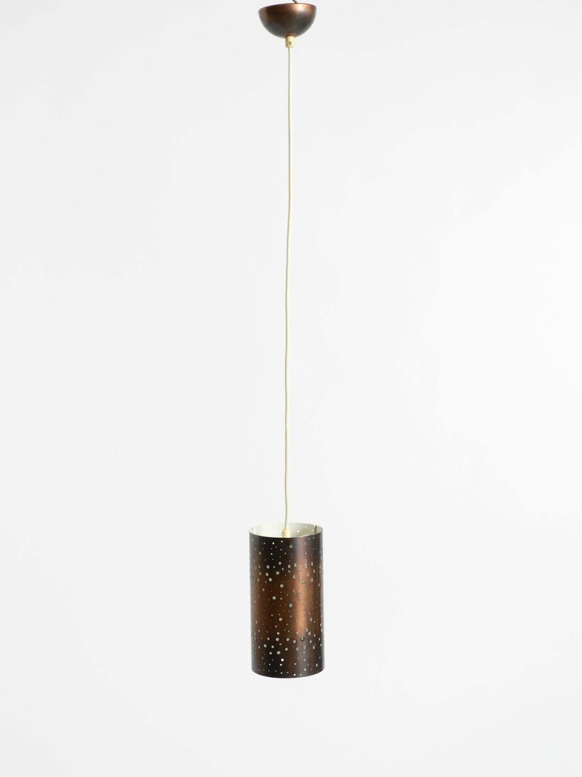 Mid Century Pendant Lamp Made Of Metal And Copper By Ernest Igl For Hillebrand photo vinterior