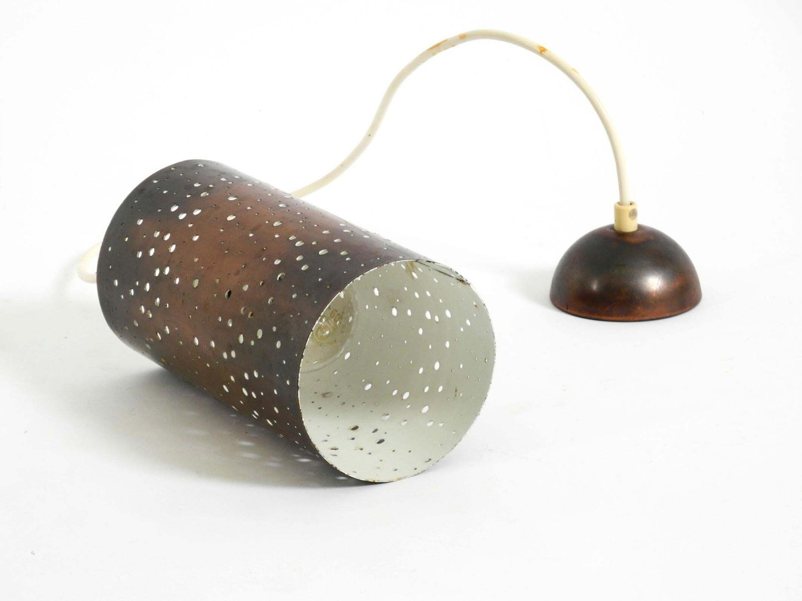 photo vintage Mid Century Pendant Lamp Made Of Metal And Copper By Ernest Igl For Hillebrand