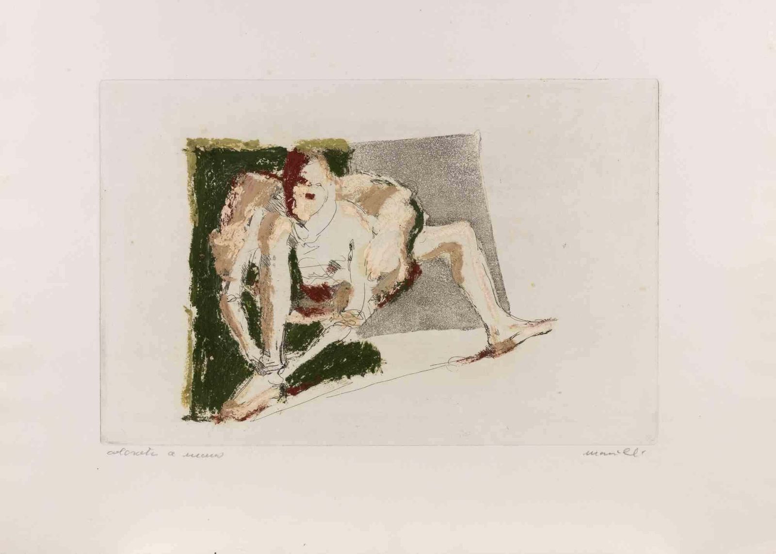 Franco Marzilliballerina   Etching By Franco Marzilli   1980s1980s