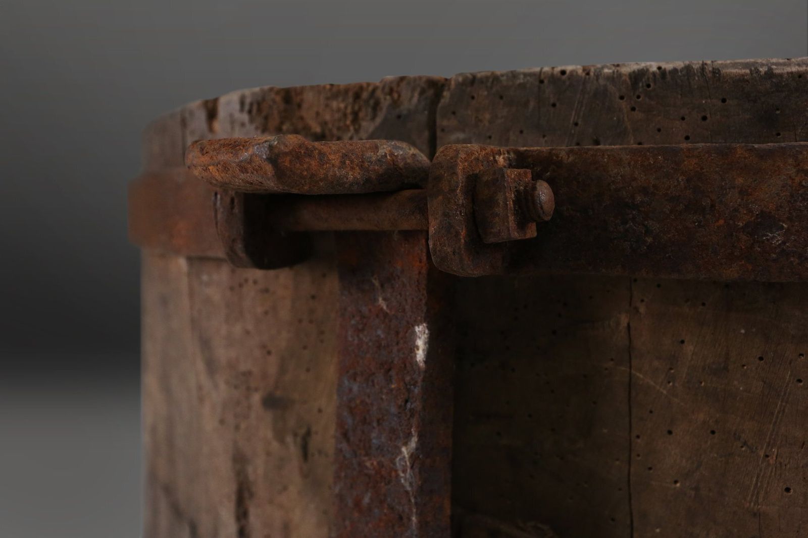 photo furniture Large Rustic French Chopping Block Table, France, 1920s