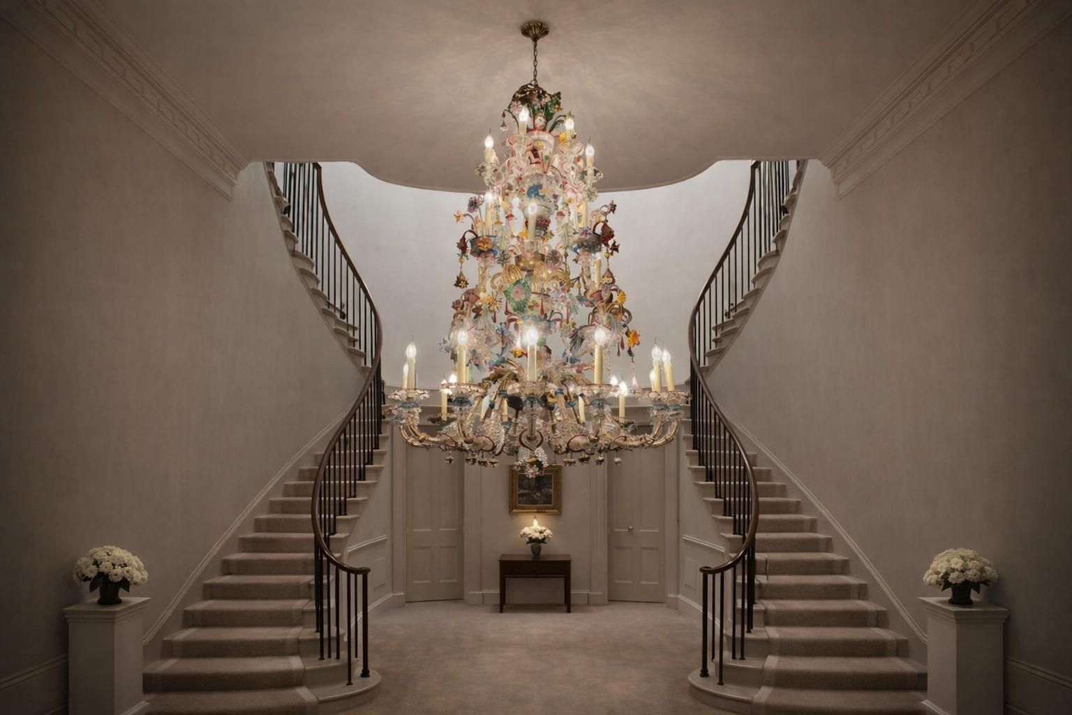 Venetian Rezzonico Chandelier 27 Arms, Murano photo for sale