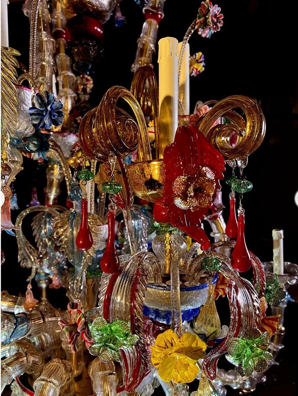 Venetian Rezzonico Chandelier 27 Arms, Murano photo buy