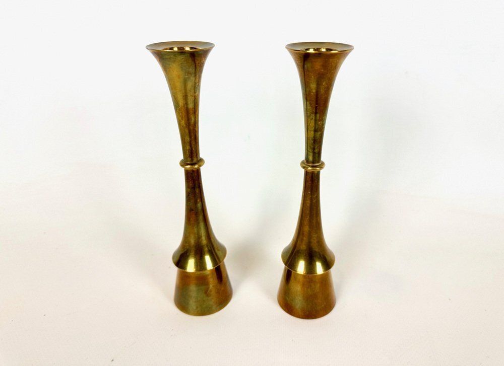 Mid Century Modern Brass Candlestick Attributed To Jens Quistgaard, 1970s, Set Of 2 photo furniture