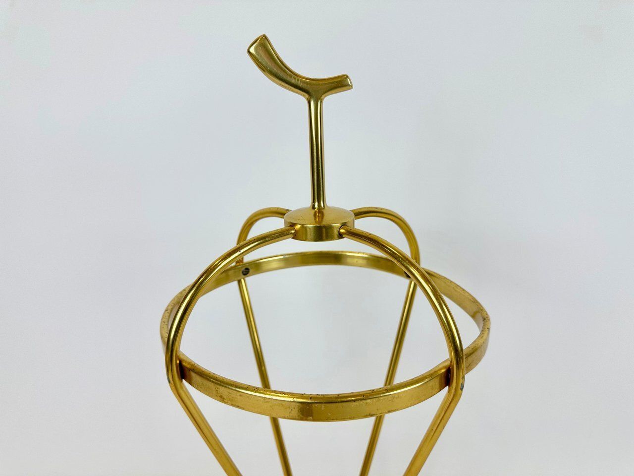 Mid Century Modern Austrian Aluminium And Brass Umbrella Stand, 1960s photo for sale
