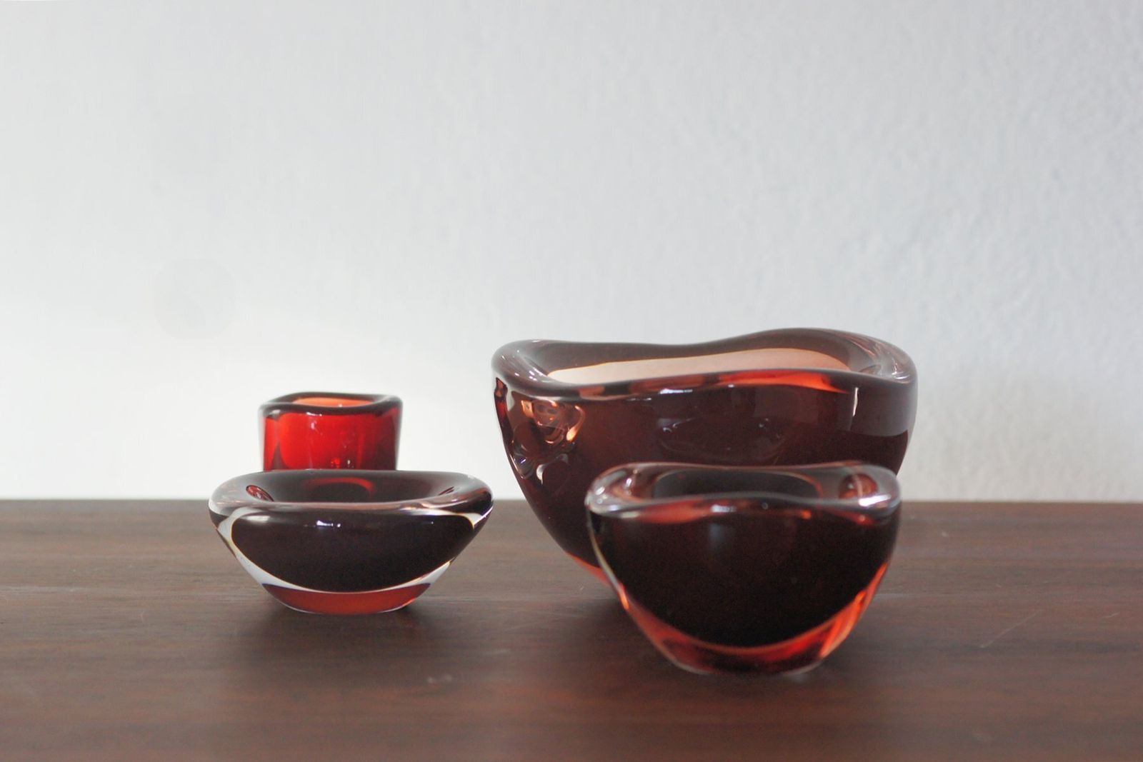 Glass Selena Bowl By Sven Palmqvist For Orrefors, 1950s, Set Of 4 photo furniture