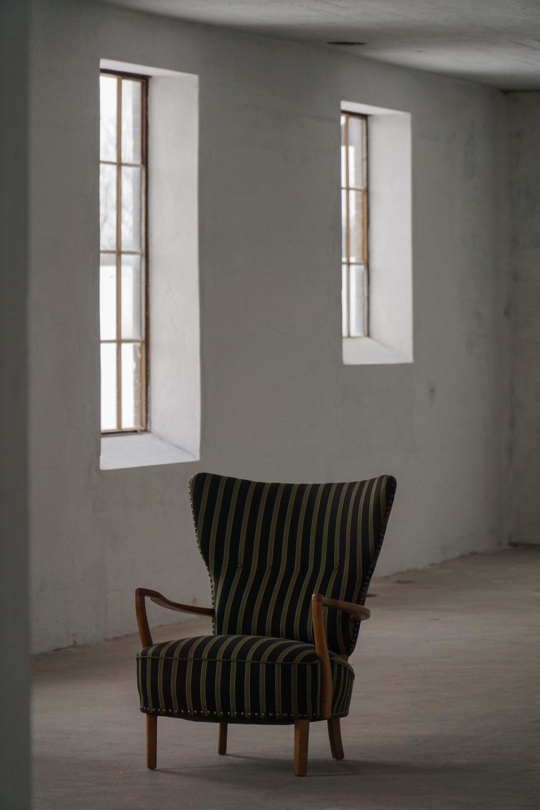 Danish Mid Century Modern, Wingback Lounge Chair In Oak, Viggo Boesen, 1950s photo buy