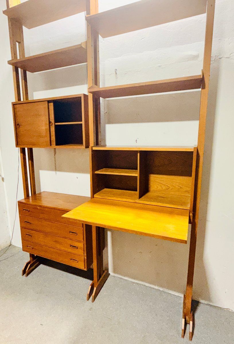 Italian Wooden Modular Bookcase, 1960s photo buy