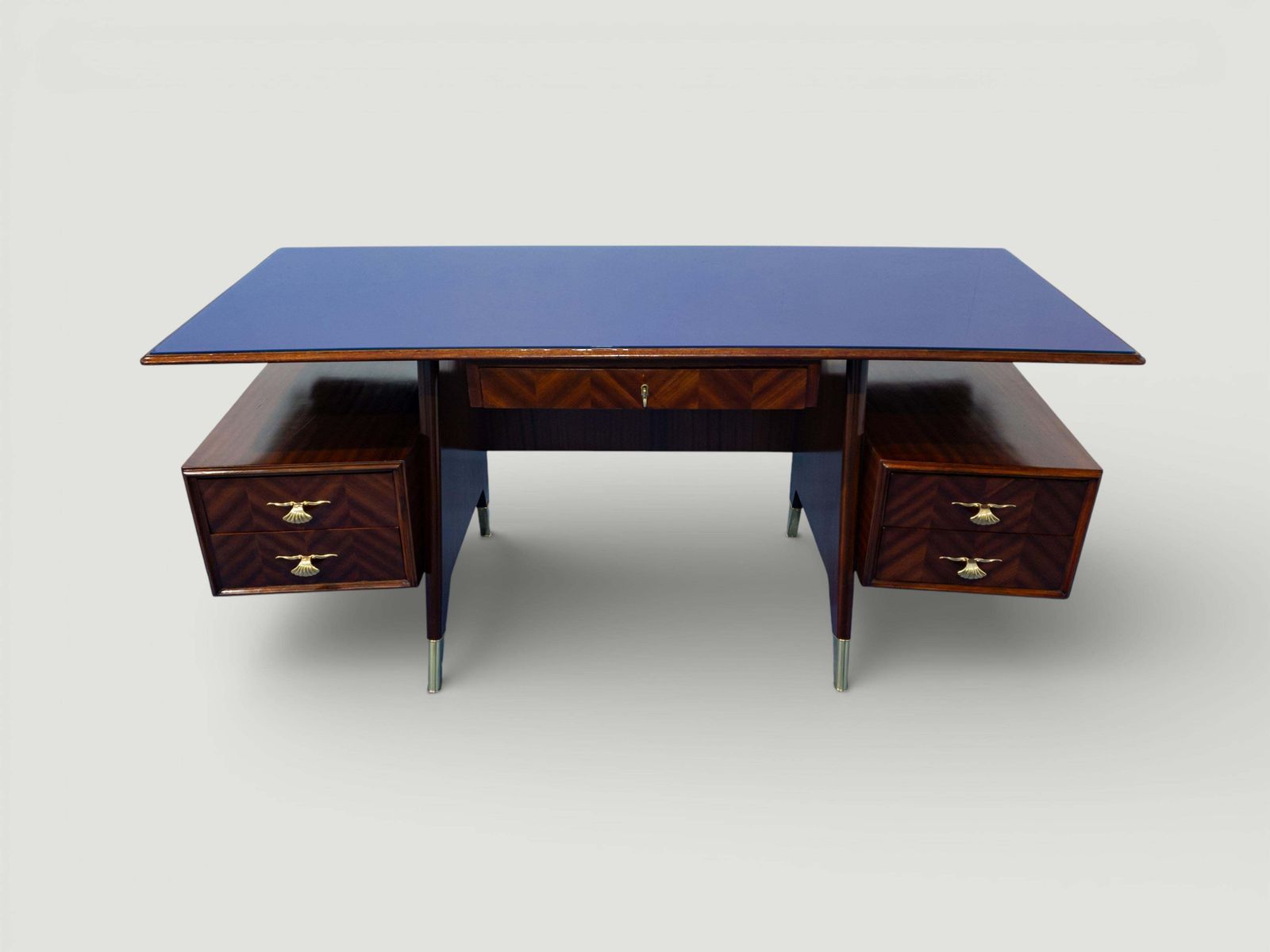Italian Mid Century Executive Desk Designed By Vittorio Dassi, 1950s photo Furniture