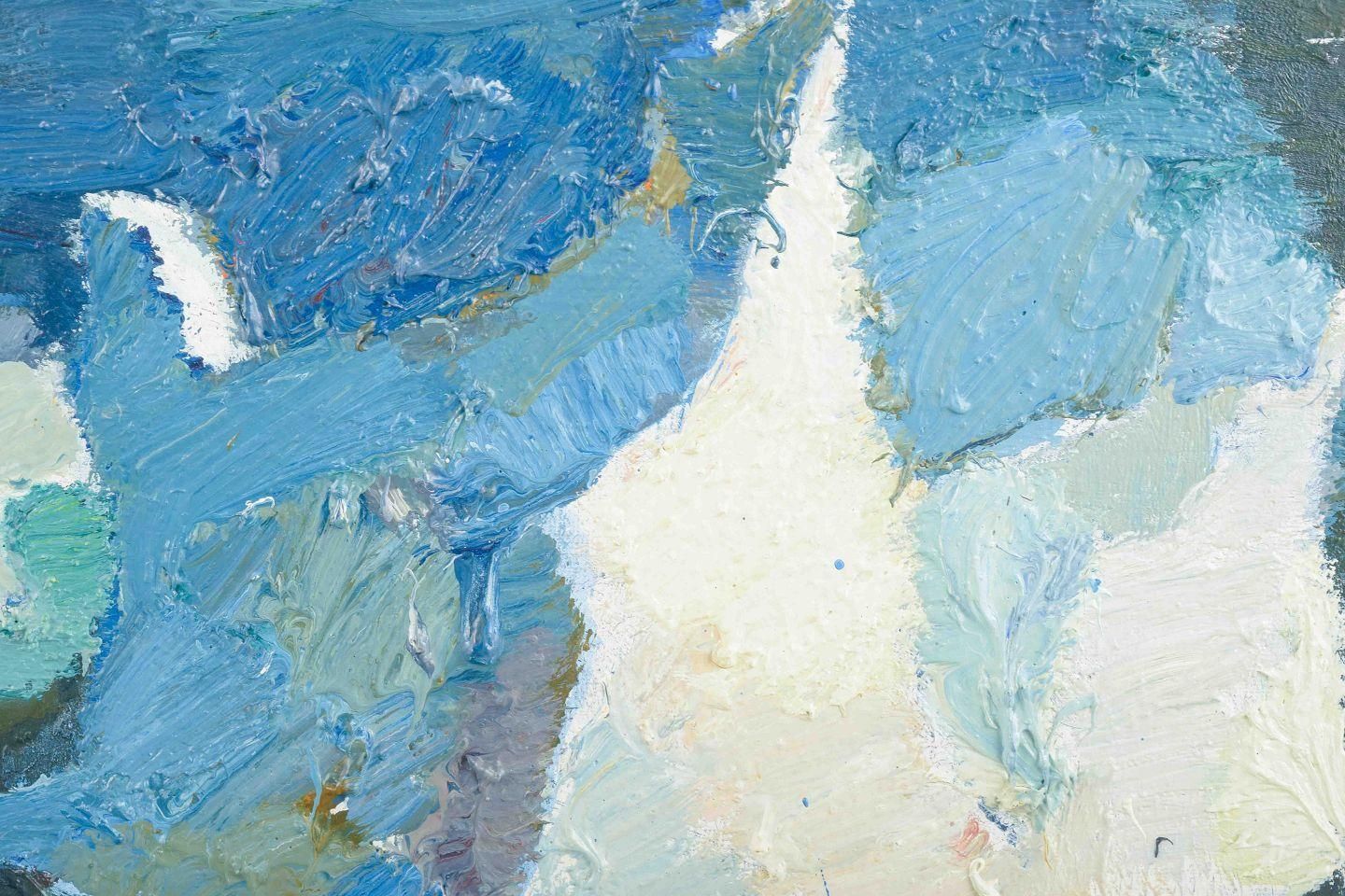 Scandinavian Artist. Oil On Canvas, Abstract Composition, 1971. photo for sale