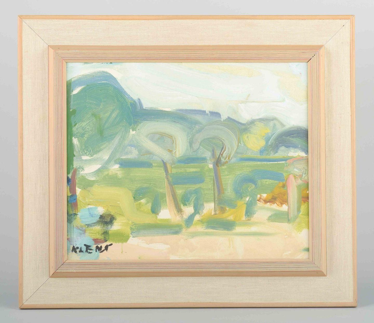 Evgenij Klenø, Danish Artist. Park Scene. Oil On Canvas. Mid 20th C. photo 396.0