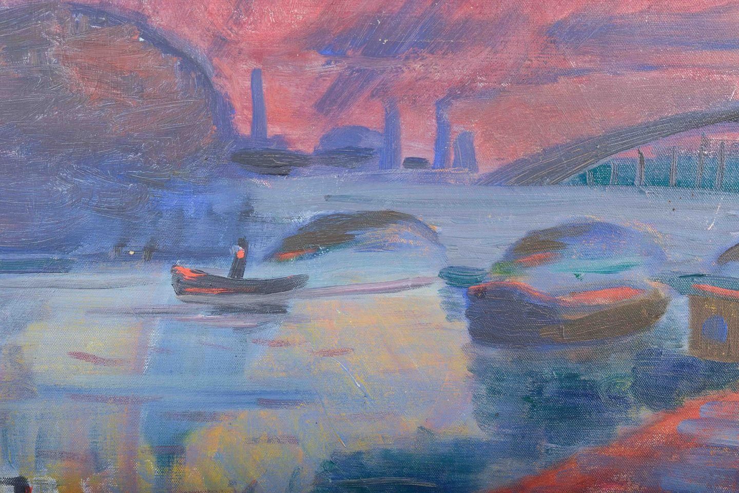 Gerhard Lundberg, Swedish Artist. “La Seine, Paris”. Oil On Canvas. 1938 photo for sale
