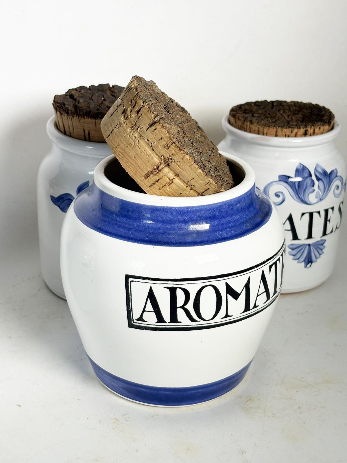 Set Of 4 Storage Jars With Cork Stoppers, Biot, France, 1960 photo buy