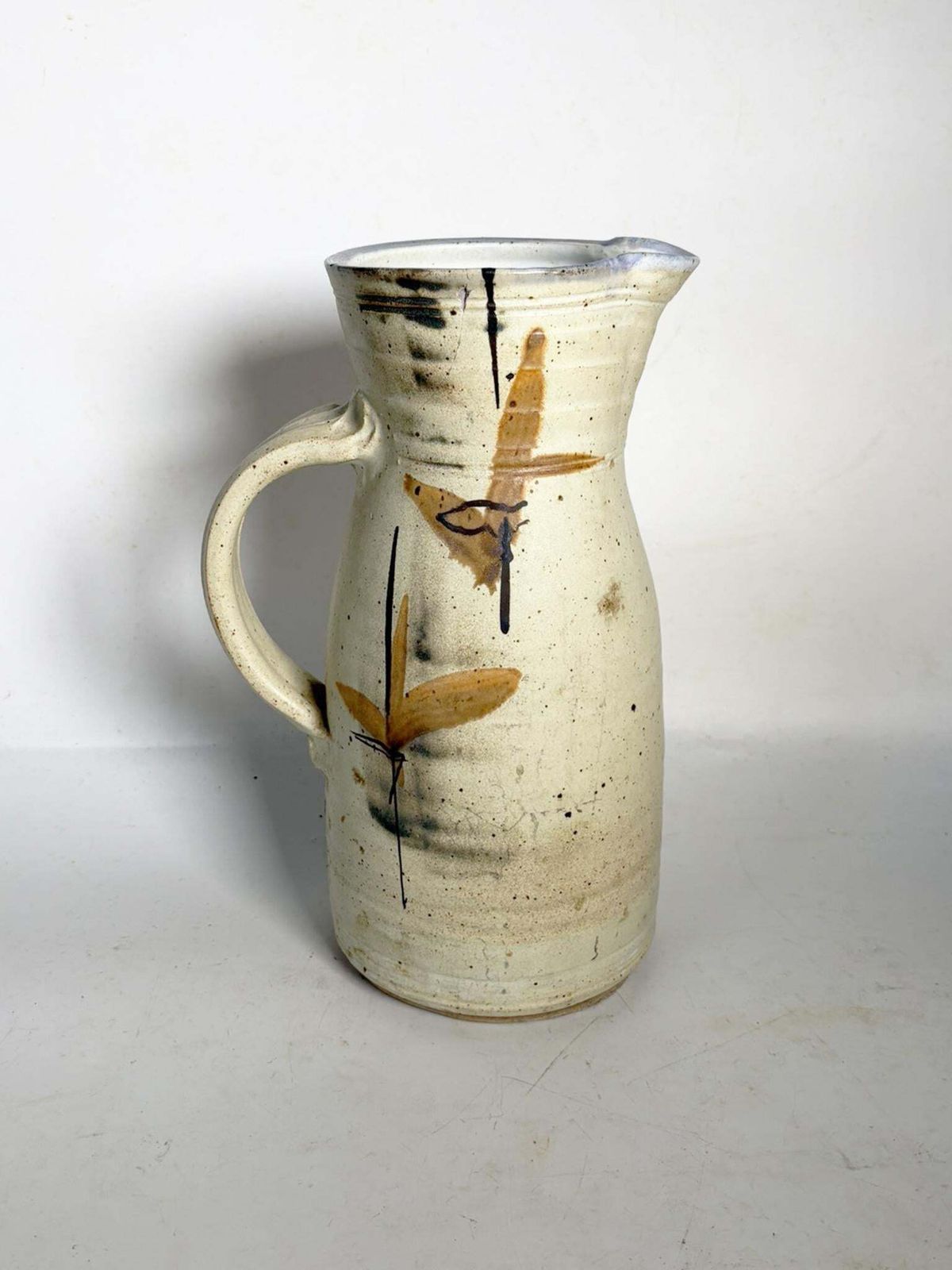 French 1960 White And Brown Vase, France, 1950 photo furniture