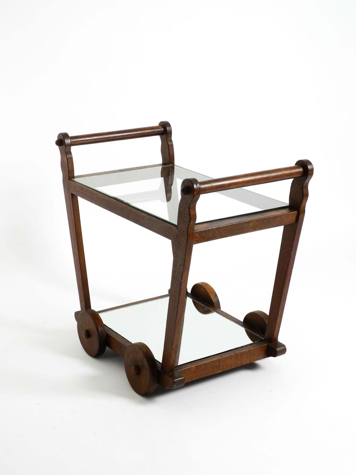 photo furniture Beautiful, Unique 1930s Tea Trolley Bar Cart Made Of Solid Oak Wood