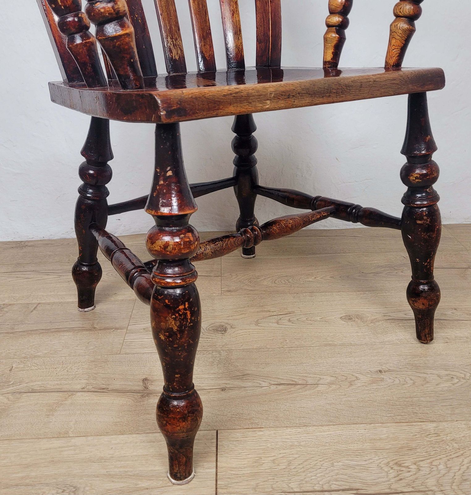 photo furniture Victorian Kitchen Armchair 19thc Slatback Farmhouse
