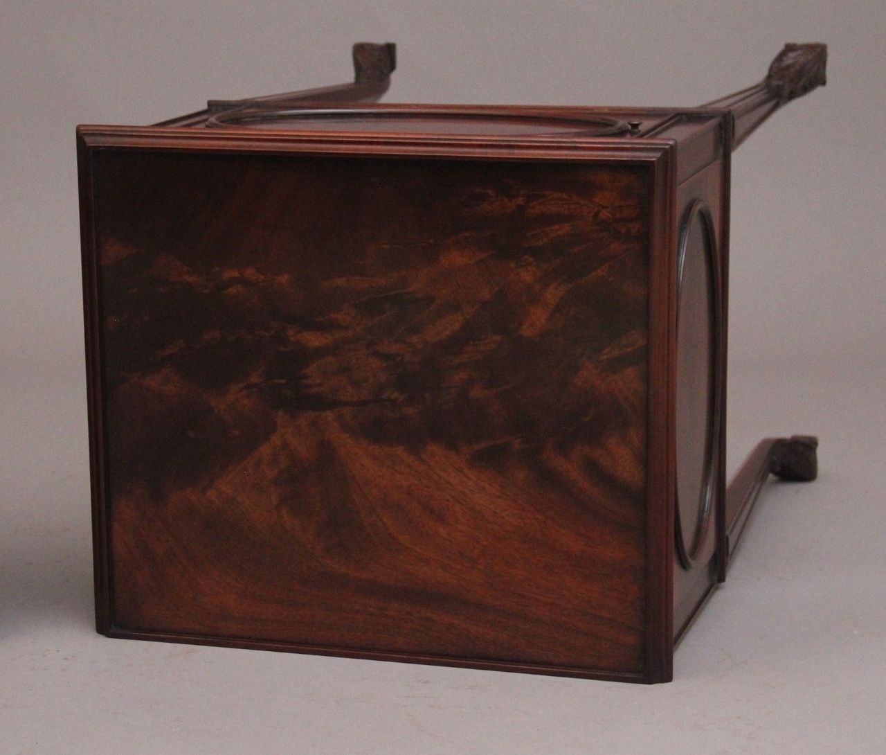 Furniture Pair Mid 20th Century Flame Mahogany Bedside Cabinets photo
