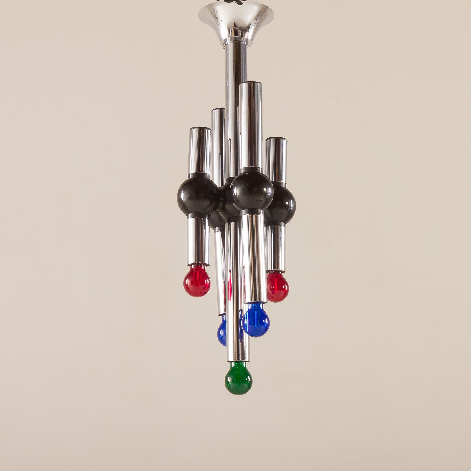 Targetti Sankey Space Age Chandelier, Italy 1970s photo 601.0