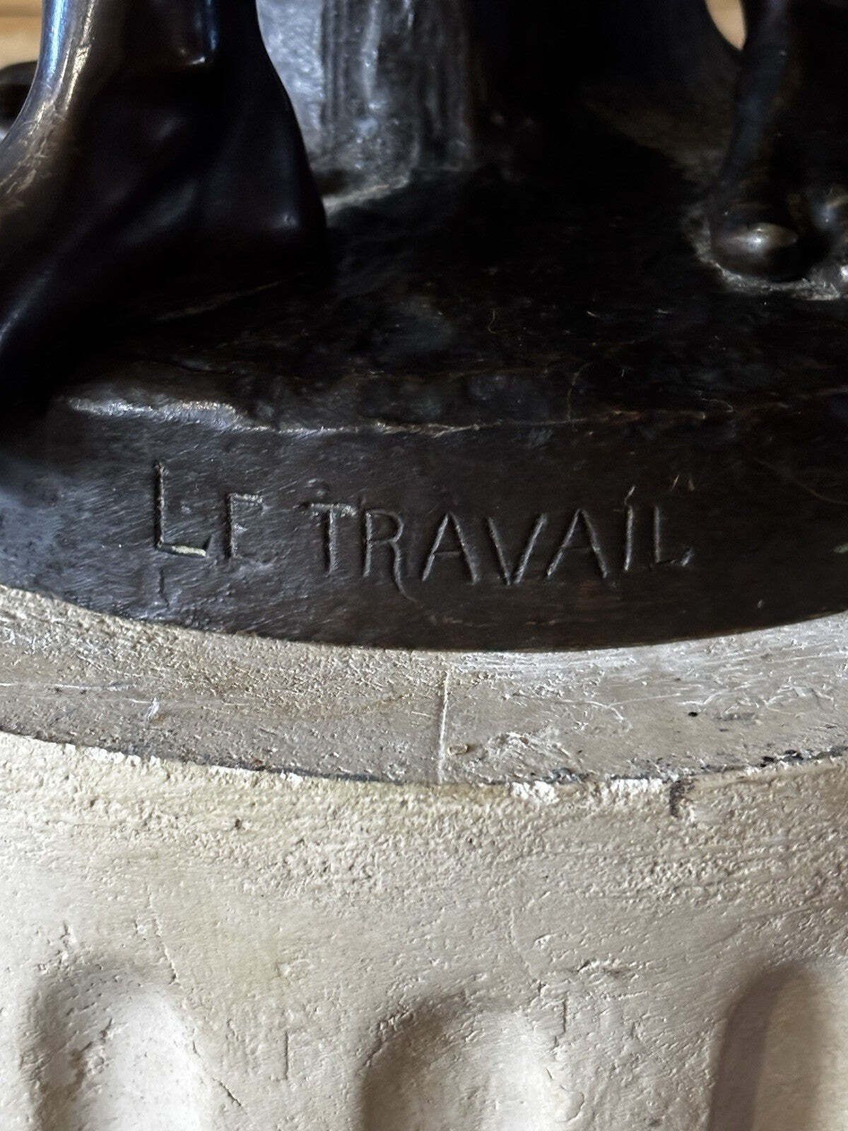 Large Antique Bronze, "Le Travail" By Carlo Nicoli, Italian 1843 15. Impressive photo 3400.0