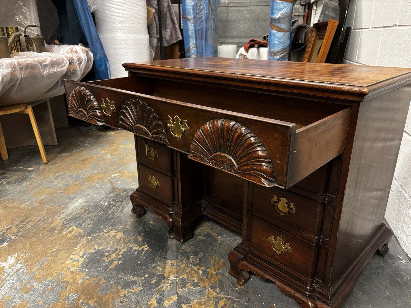 Antique Mahogany Rhode Island Desk, In The Style Of John Townsend. photo buy