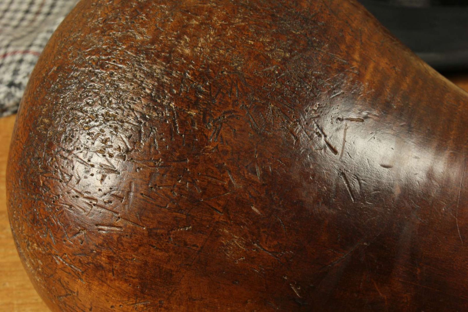photo buy Antique Dark Wood Hat Block. French Milliner's 54 Head Wig Display.