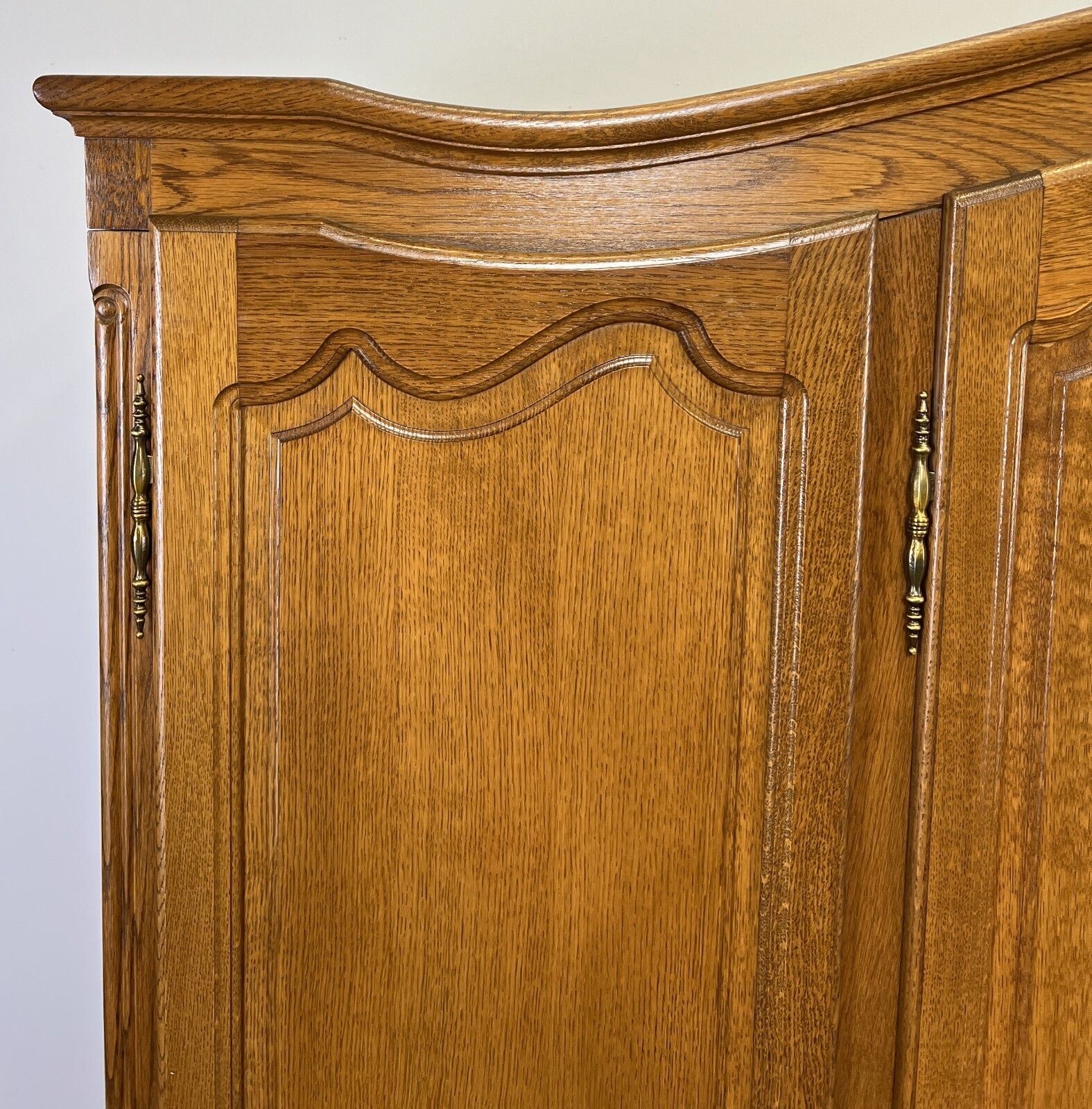 Wardrobe Vintage French Louis XVI Style Oak Four Door Carved Armoire Lot 4824 photo for sale