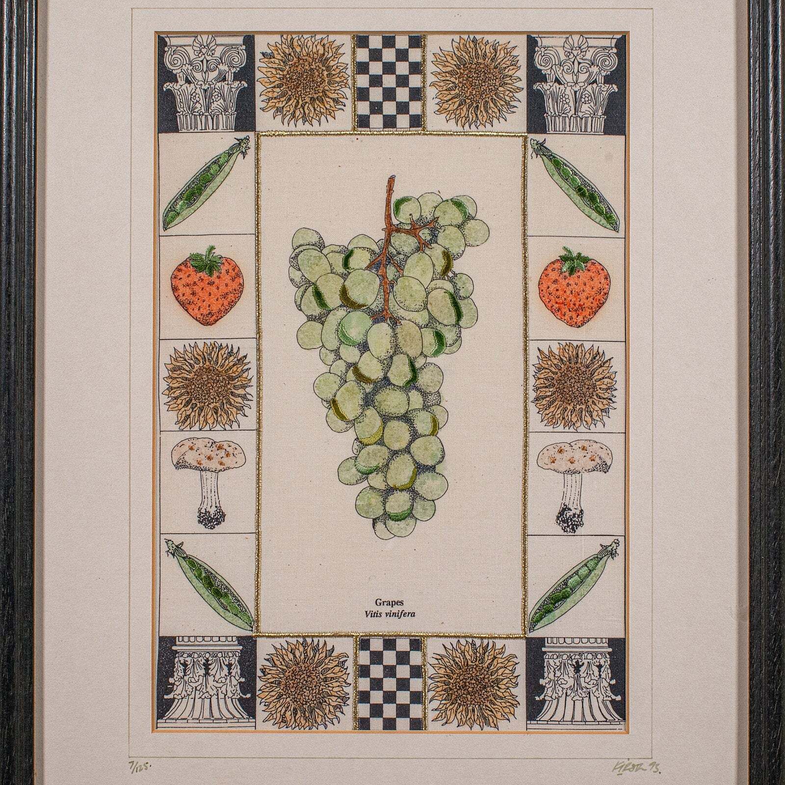 photo for sale Set Of 4 Vintage Embroidery Panels, English, Hand Finished, Limited Edition, Art