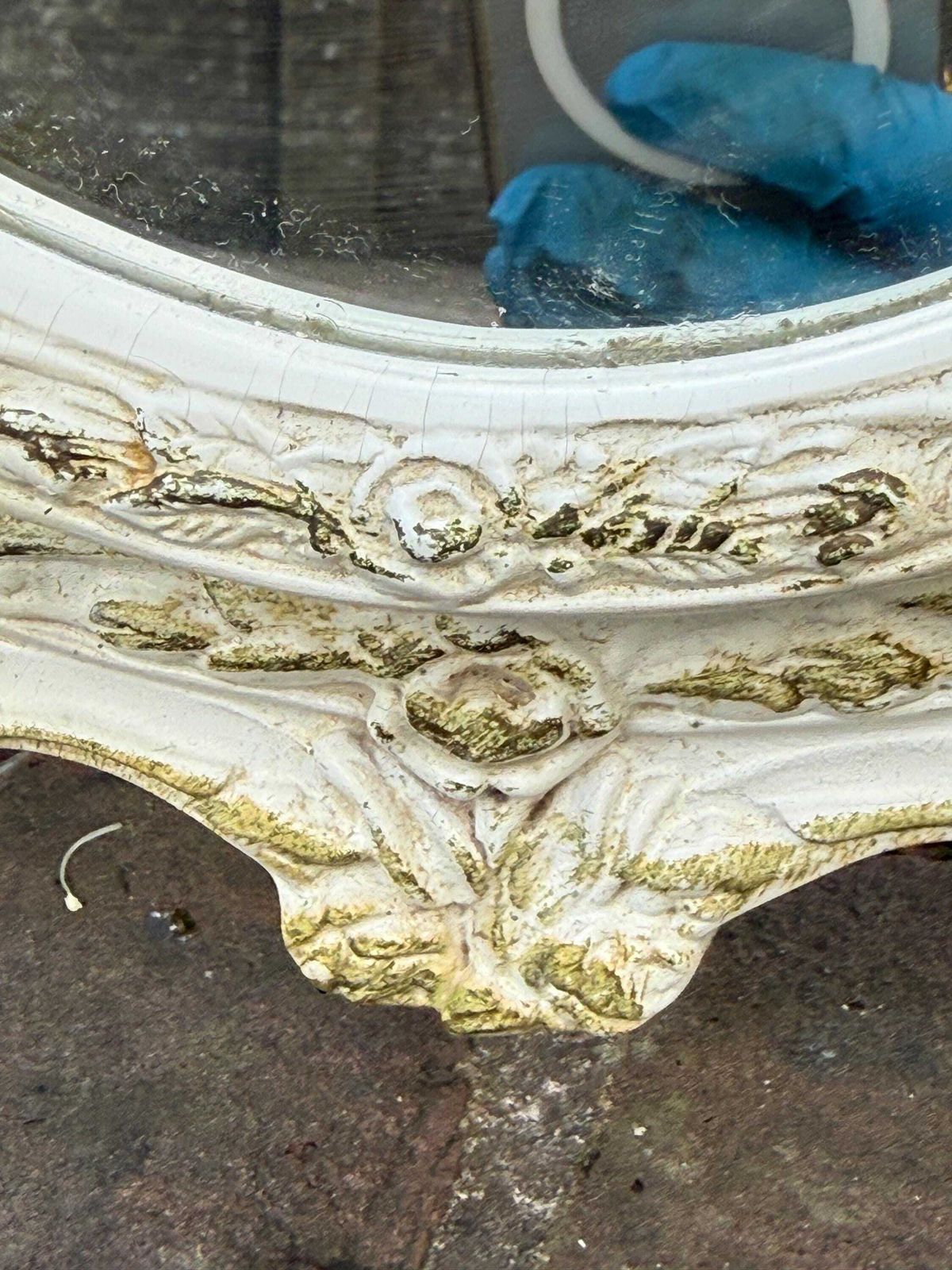 Vintage 1970s Authentic French Style Triple Vanity Mirror, Ornate Shabby Chic Dressing Table photo buy