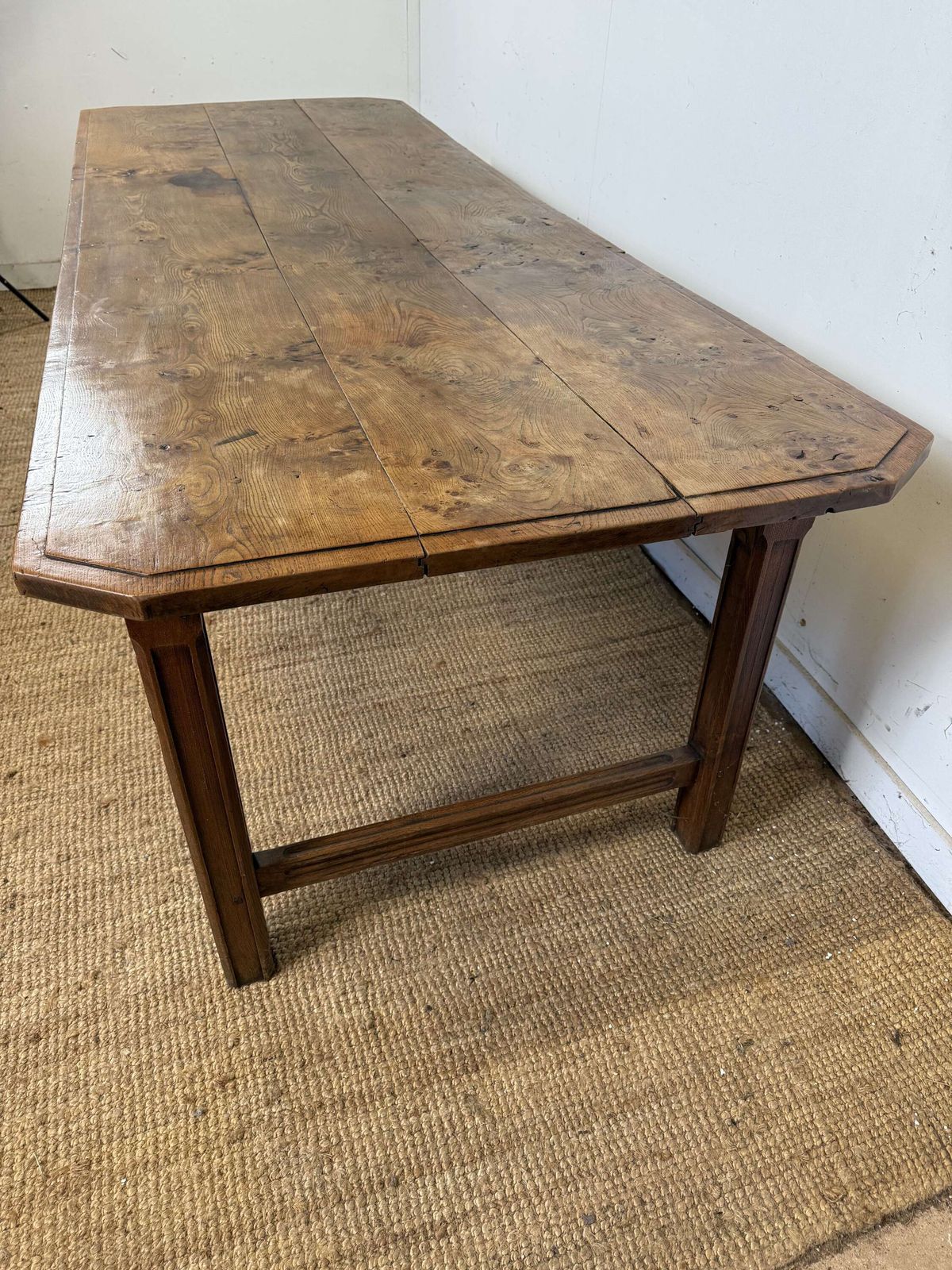 Early 20th Century Elm Farmhouse Table photo Furniture