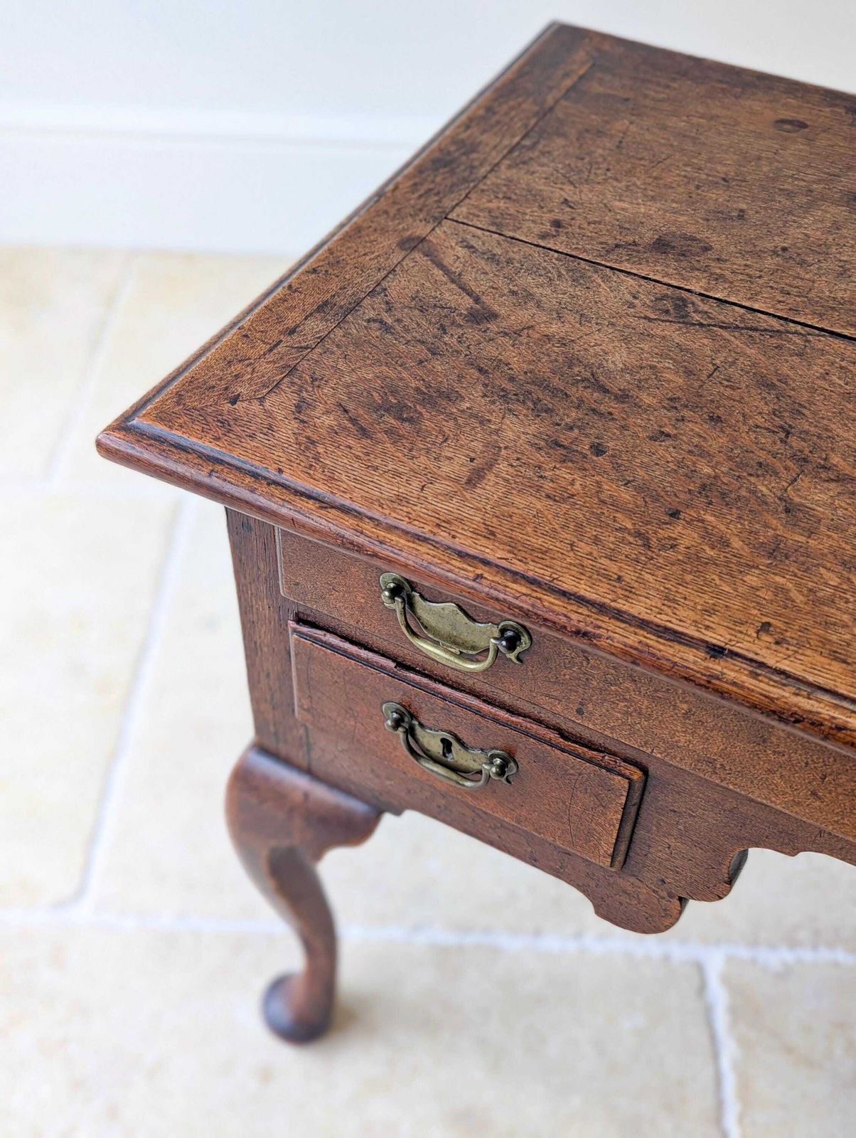 Antique 18th Century Georgian Oak Lowboy C.1750 photo for sale