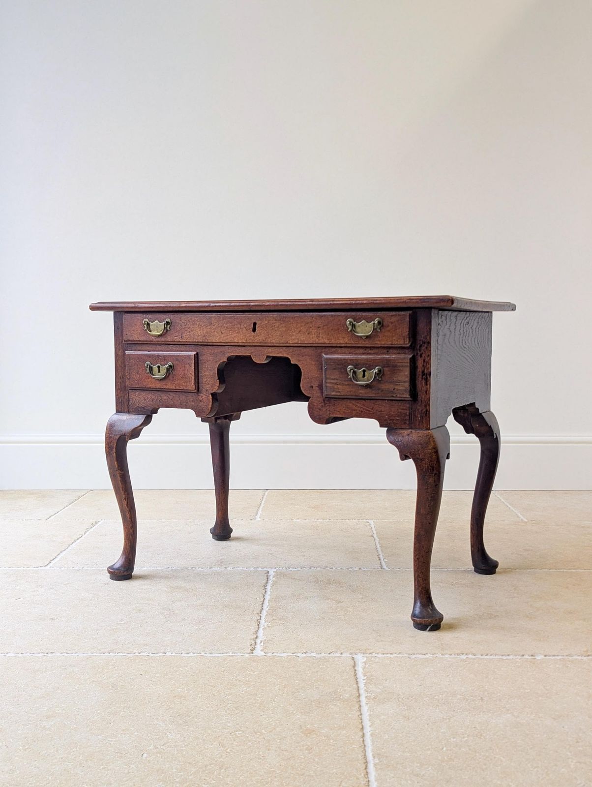 Antique 18th Century Georgian Oak Lowboy C.1750 photo vintage