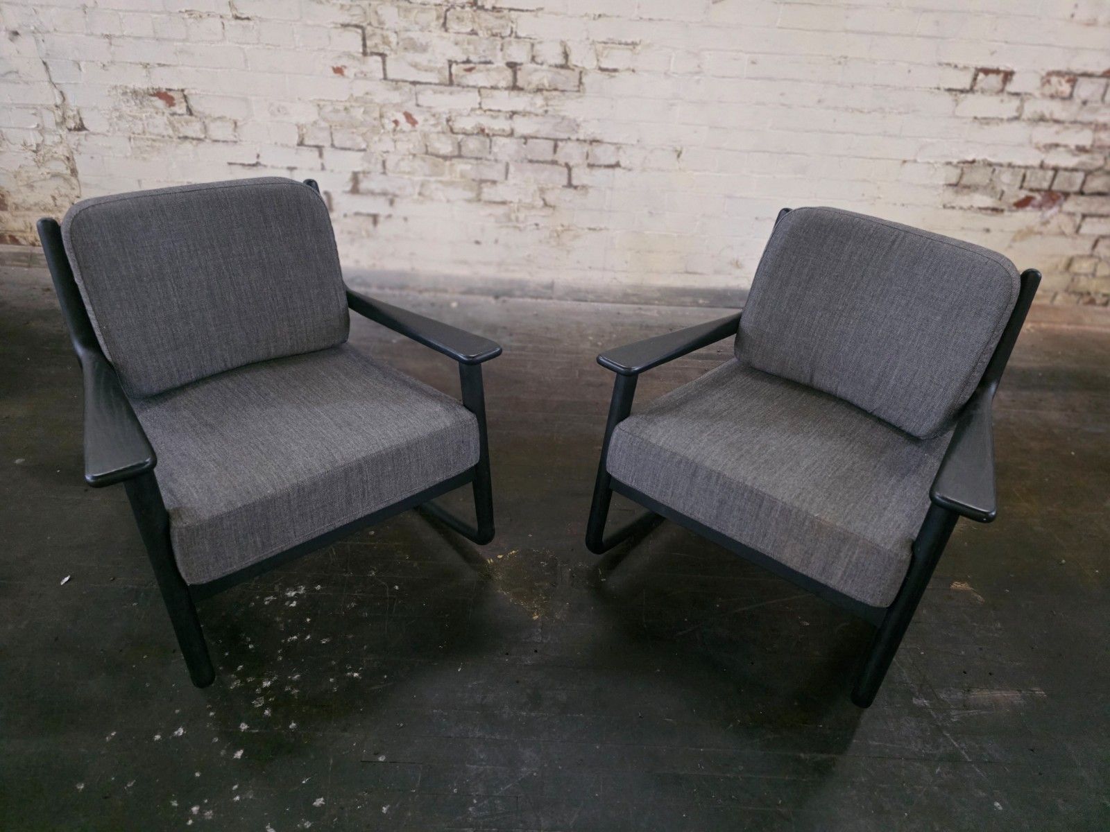 Pair Of Mid Century Style Rocking Chairs With Arms photo Furniture