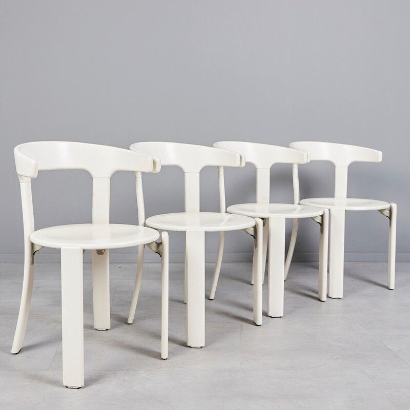 Set Of 4 Bull Horn Chairs By Bruno Rey