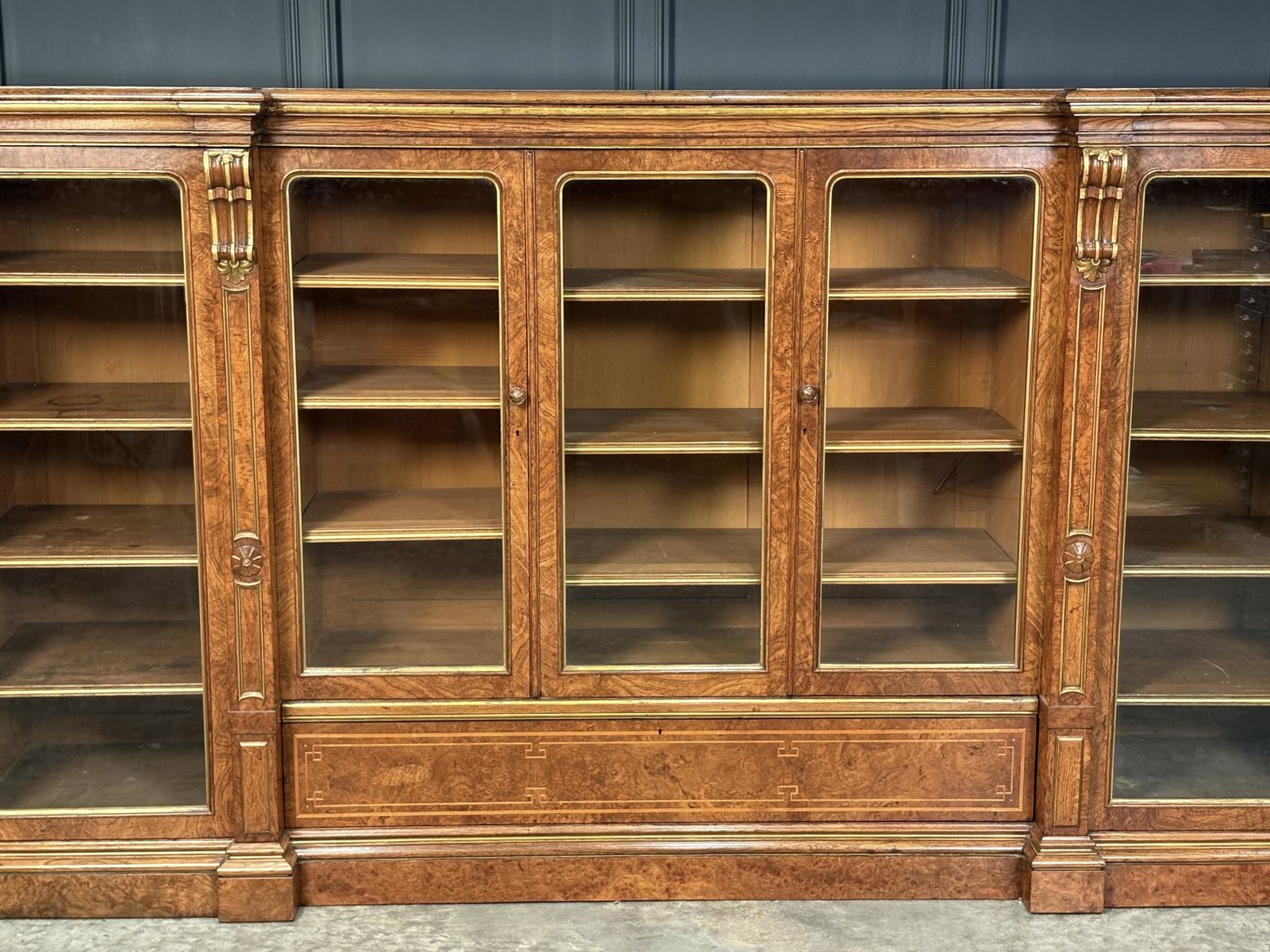 Furniture Impressive Large Pollard Oak Library Bookcase photo